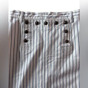 Lauren Ralph Lauren LRL Nautical Striped Button Front Skirt Size 4